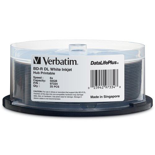 BD-R DL 50GB 6X 25PK White Inkjet Printable P8230