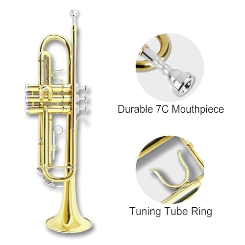 Bb Standard Trumpet Set with Hard Case, 7C Mouthpiece J6026