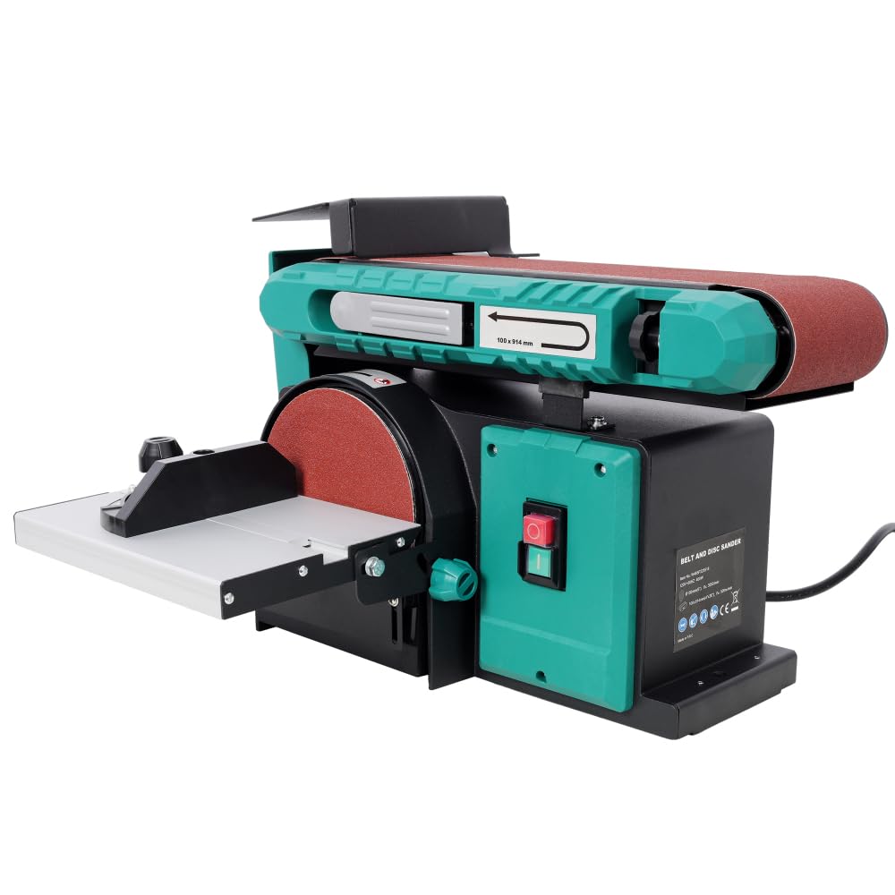 Benchtop Belt and Disc Sander, 120V/60Hz, 4x36 in. Belt & 6 in. Disc, Green P289863
