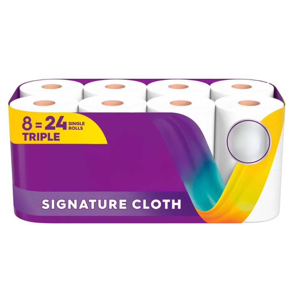 Cloth Paper Towels, 8 Triple Rolls A656