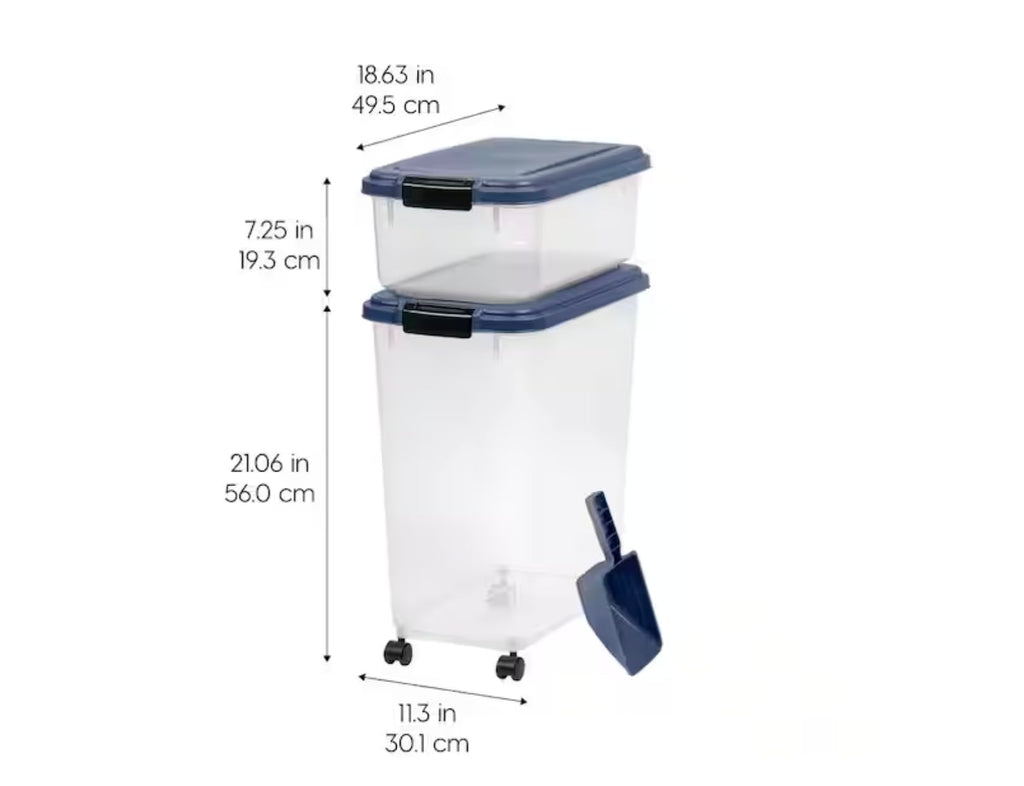 54-Pound Airtight Pet Food Storage with Scoop C18058