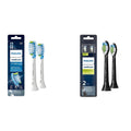 White and Black Replacement Toothbrush Heads, 2 Brush Heads Y491