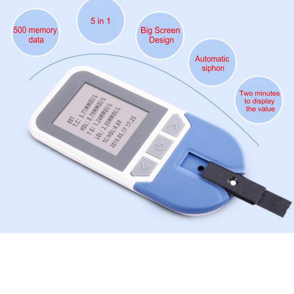 5 in 1 Lipid Test Meter Analyzer Kit S803055