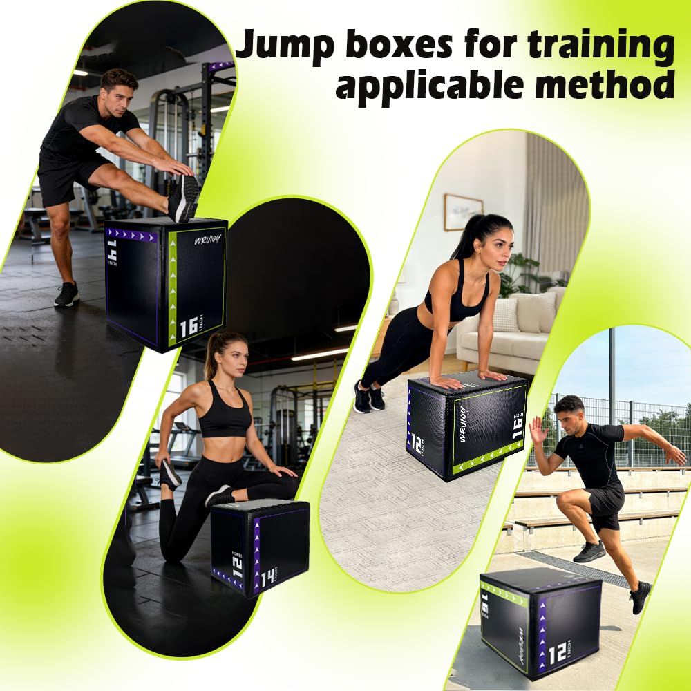 3-in-1 Non Slip Foam Plyometric Jump Box R46538