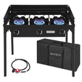 3 Burner Outdoor Propane Gas Stove with Windpanel U43044