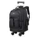 Rolling Backpack with Silent Wheels Black E9709