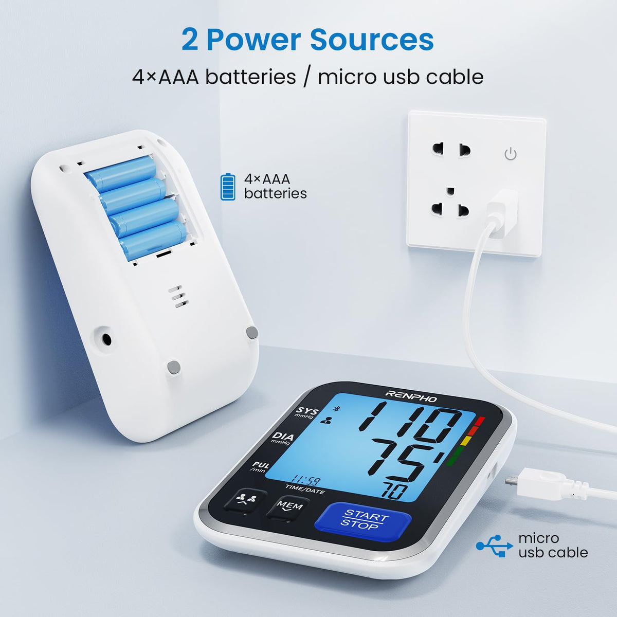 Smart Blood Pressure Monitor with Wide Cuff G139