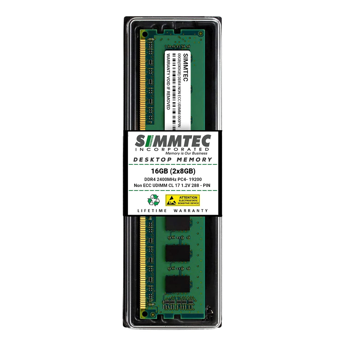 16GB DDR4 2400MHz Non-ECC UDIMM Desktop Memory Kit Z744316