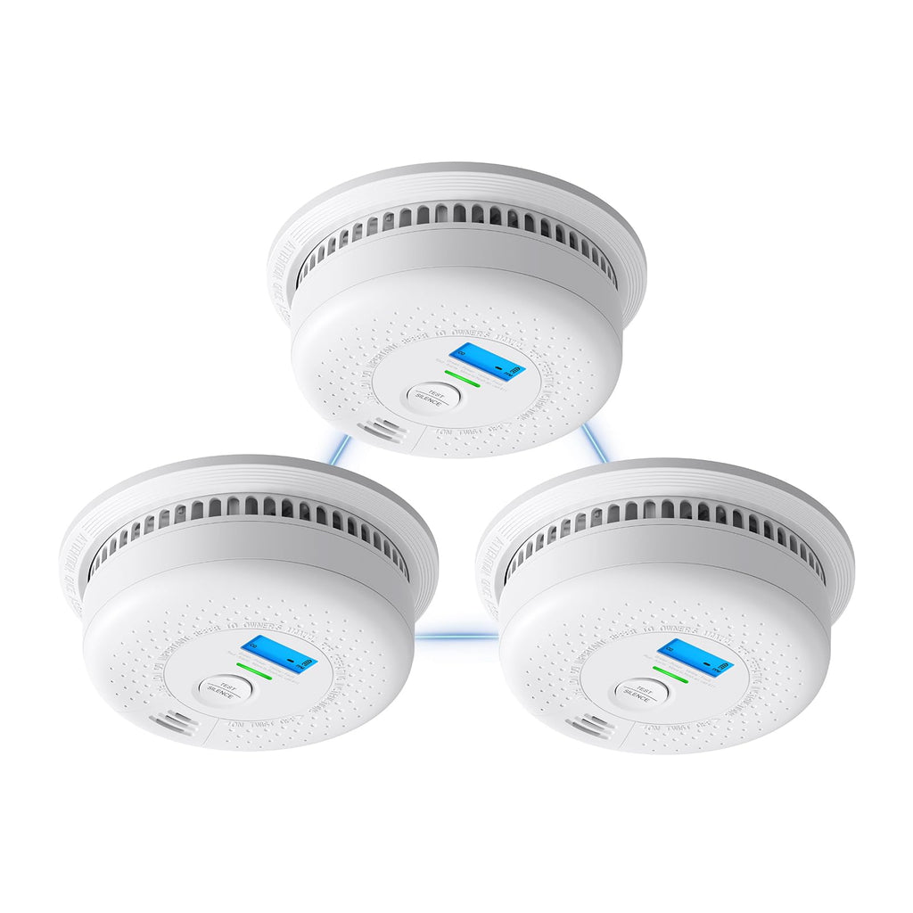 Wireless Interconnected Combination Smoke & CO Alarm 3-Pack A68468