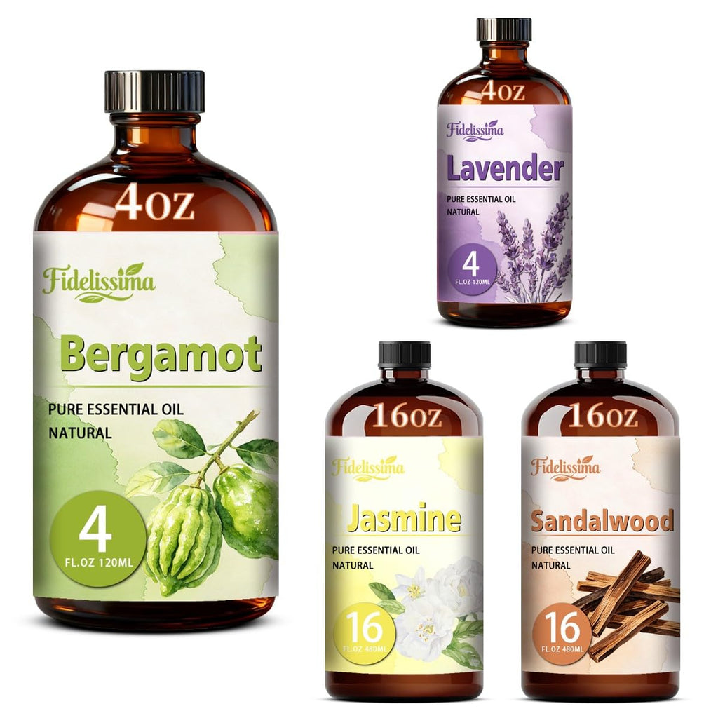 Essential Oil Set, 4 Scents with Glass Dropper G99154