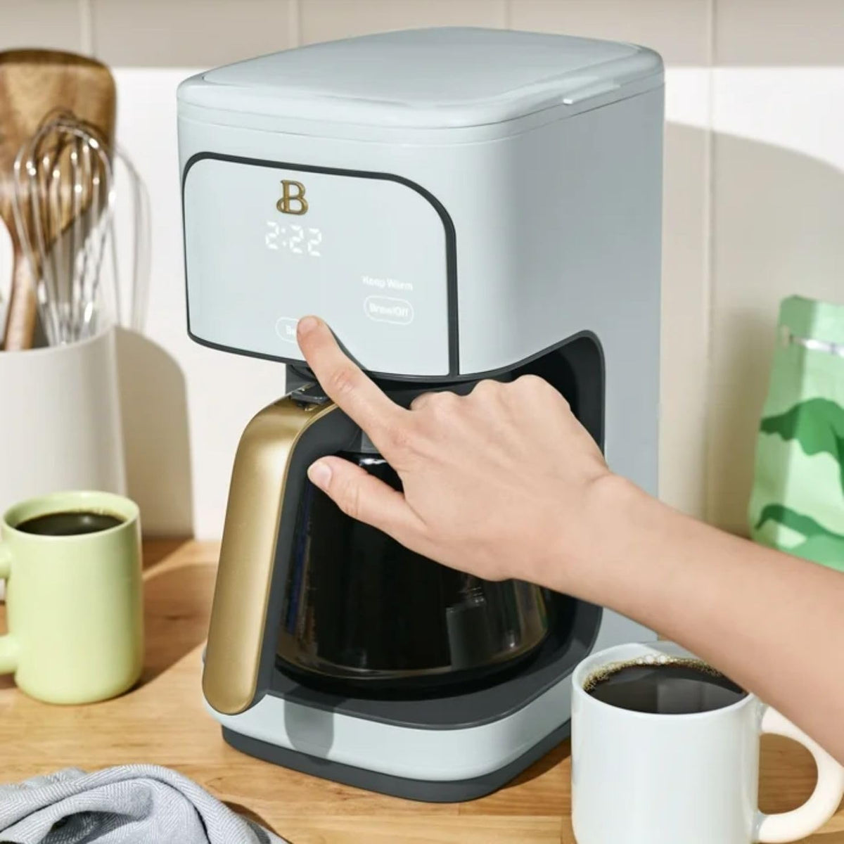 12-Cup Programmable Drip Coffee Maker with 24h Timer H1288