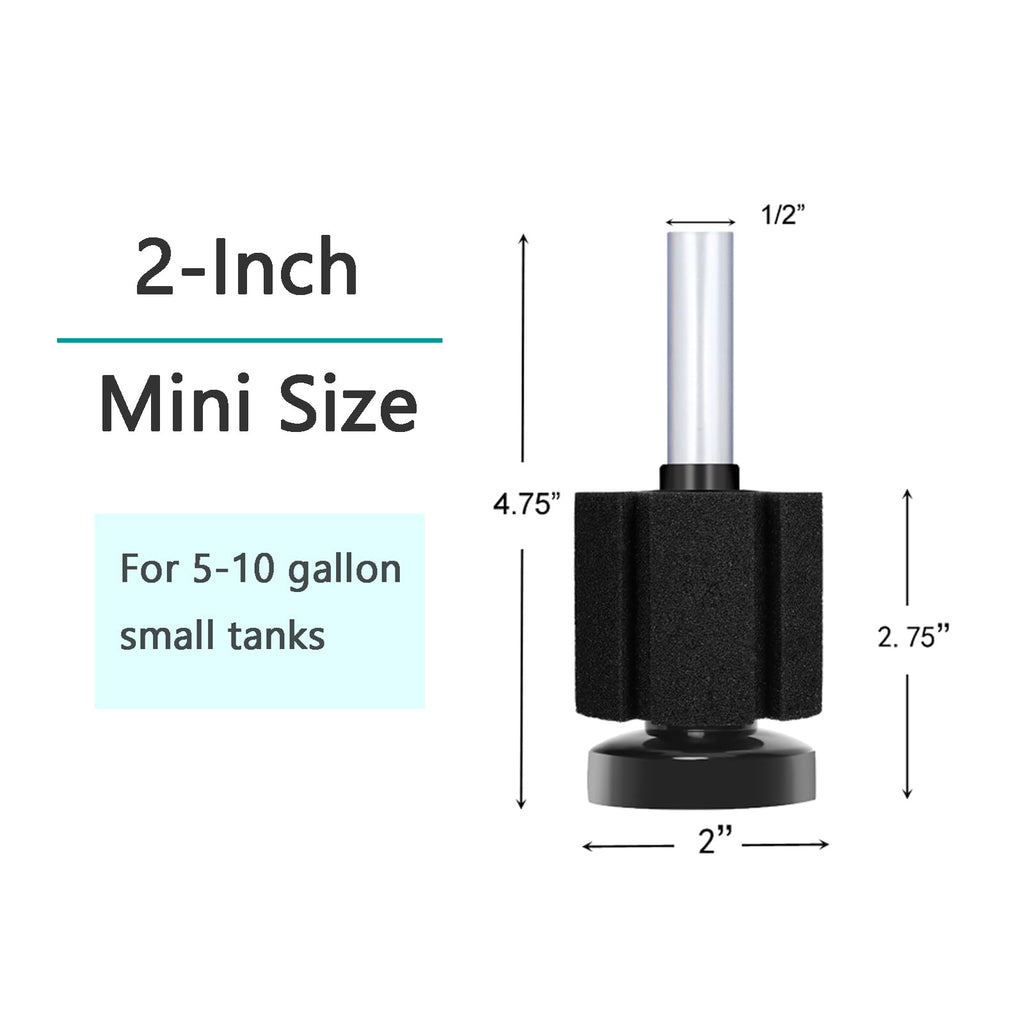 Aquarium Air Powered Sponge Filter with Airline Tubing J504301