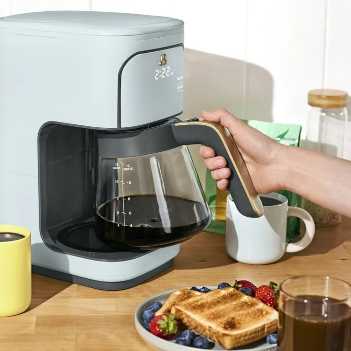 12-Cup Programmable Drip Coffee Maker with 24h Timer H1288