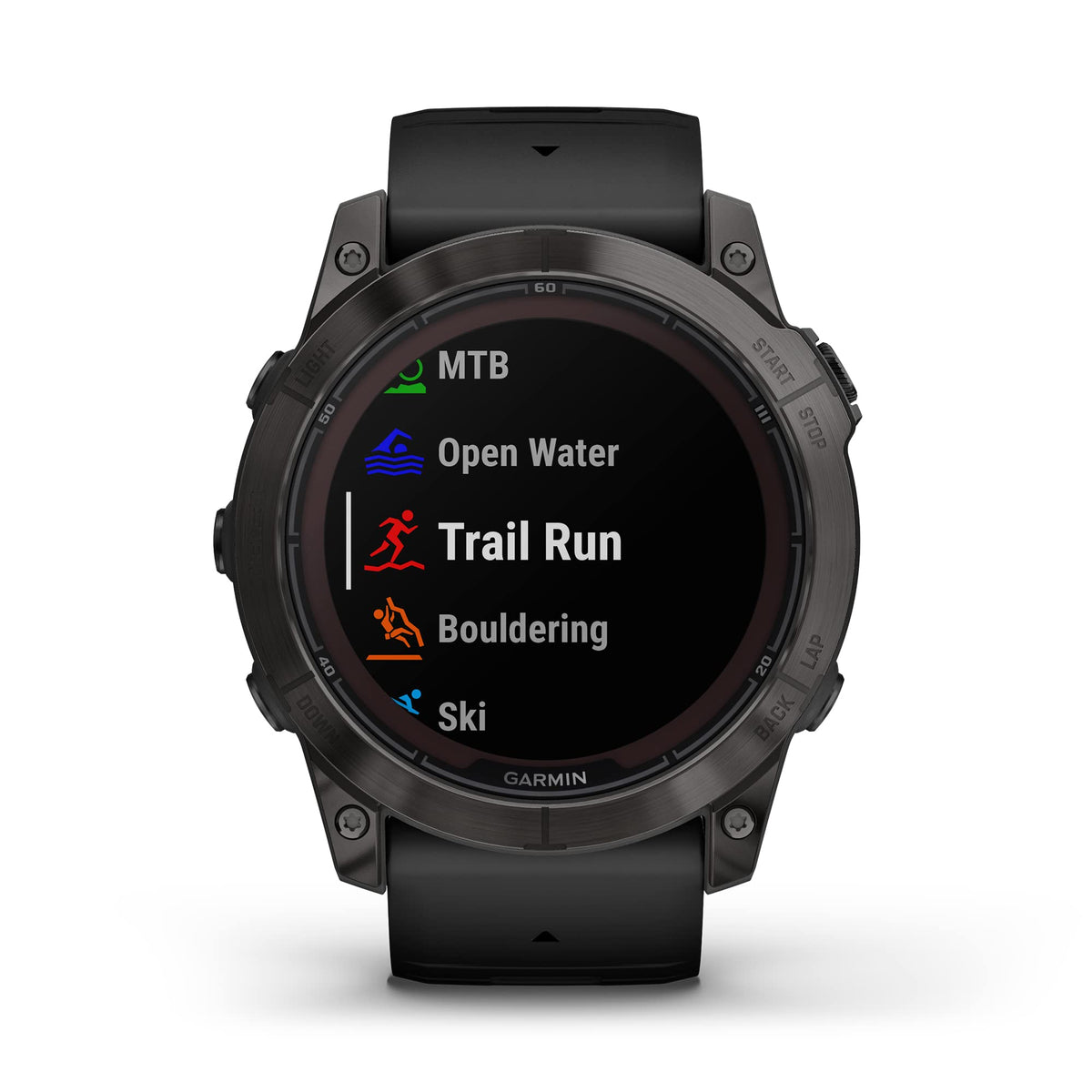 Multisport GPS Smartwatch with Flashlight, Solar Charging, Black Q194978