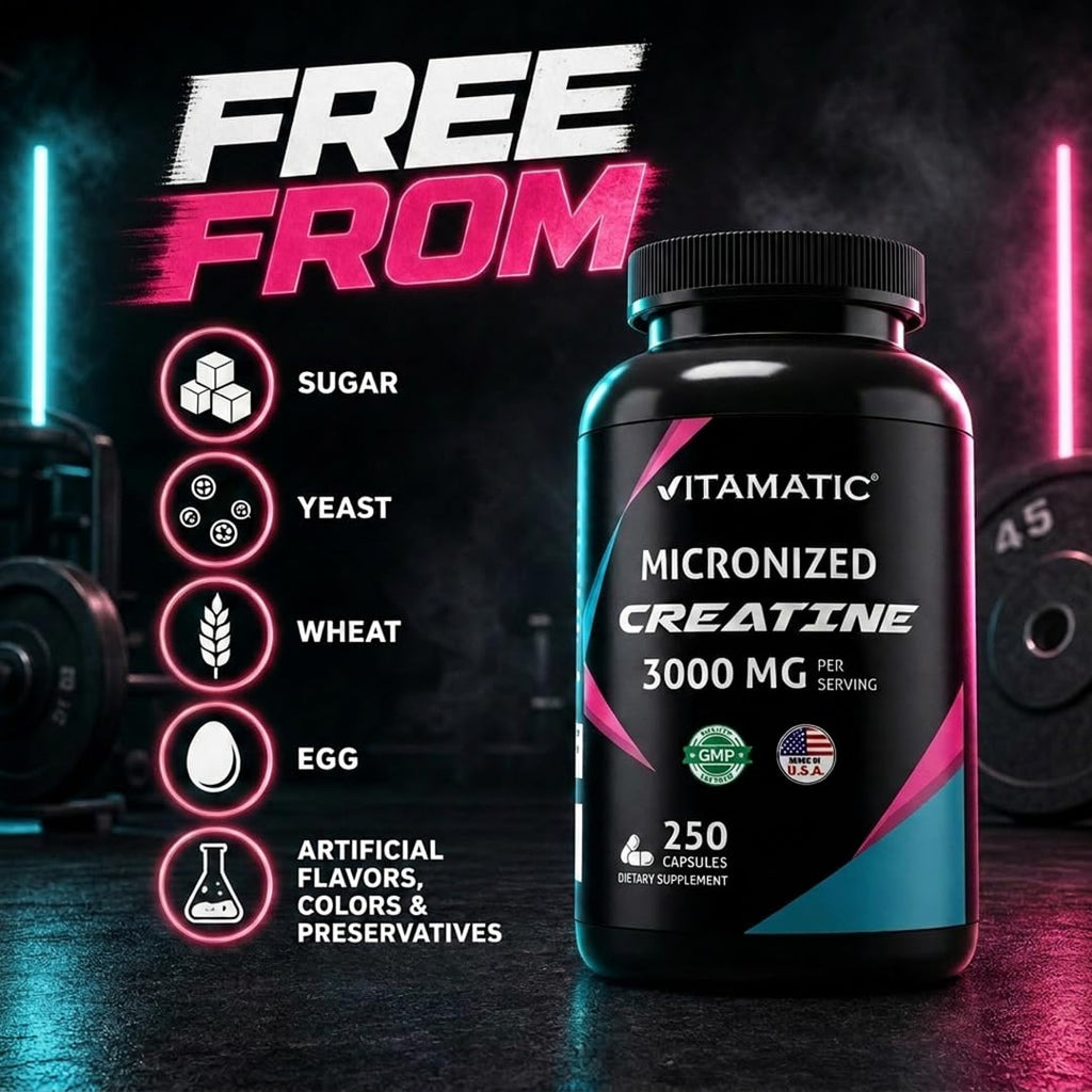 Micronized Creatine Monohydrate 3000 mg 250 Capsules V48910