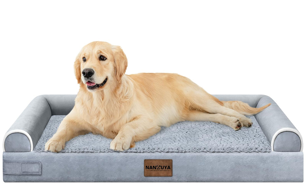 Light Grey 36 x 27 Inch Orthopedic Dog Bed W6911