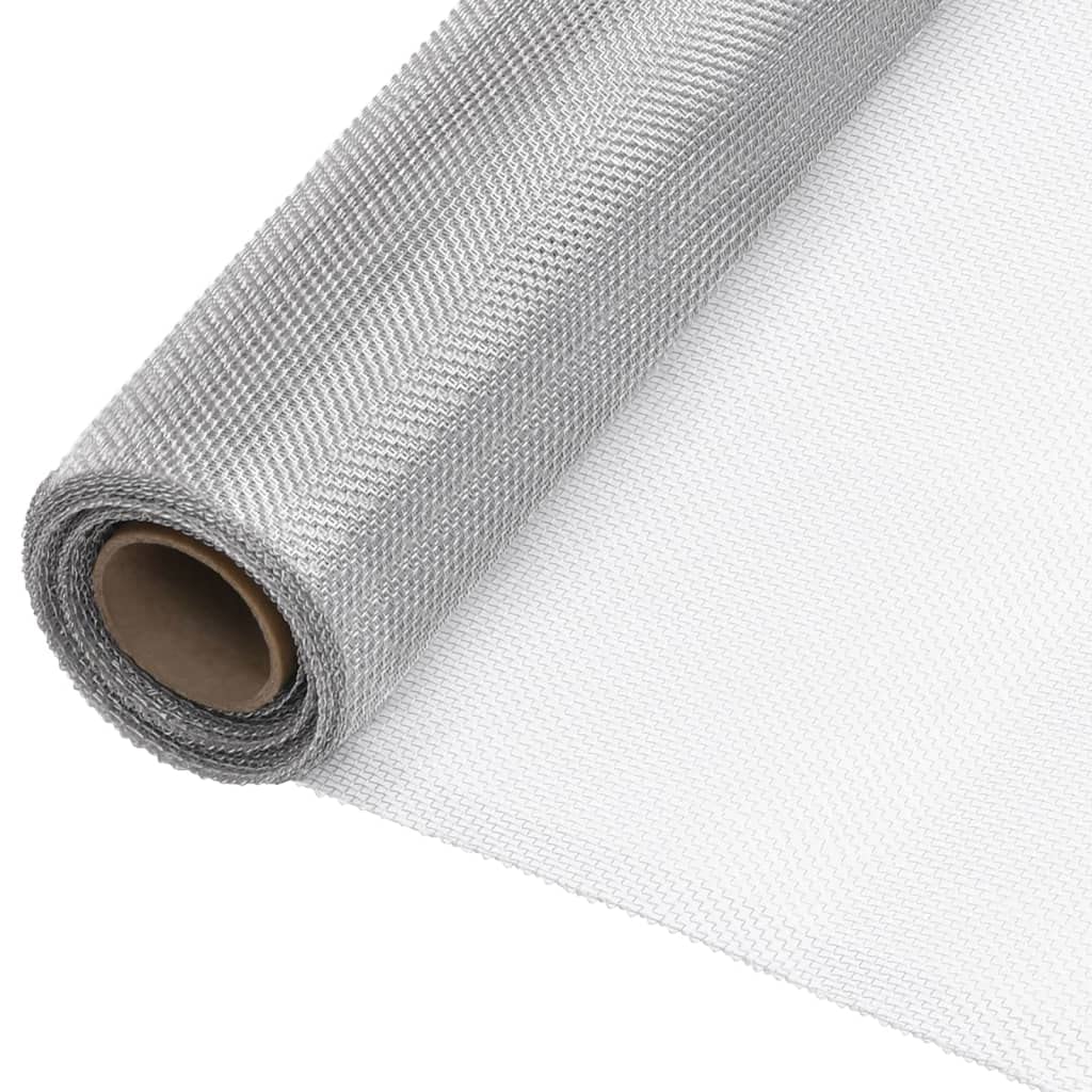 Aluminum Mesh Screen Roll, 44.1x196.9 Inch Silver D489949