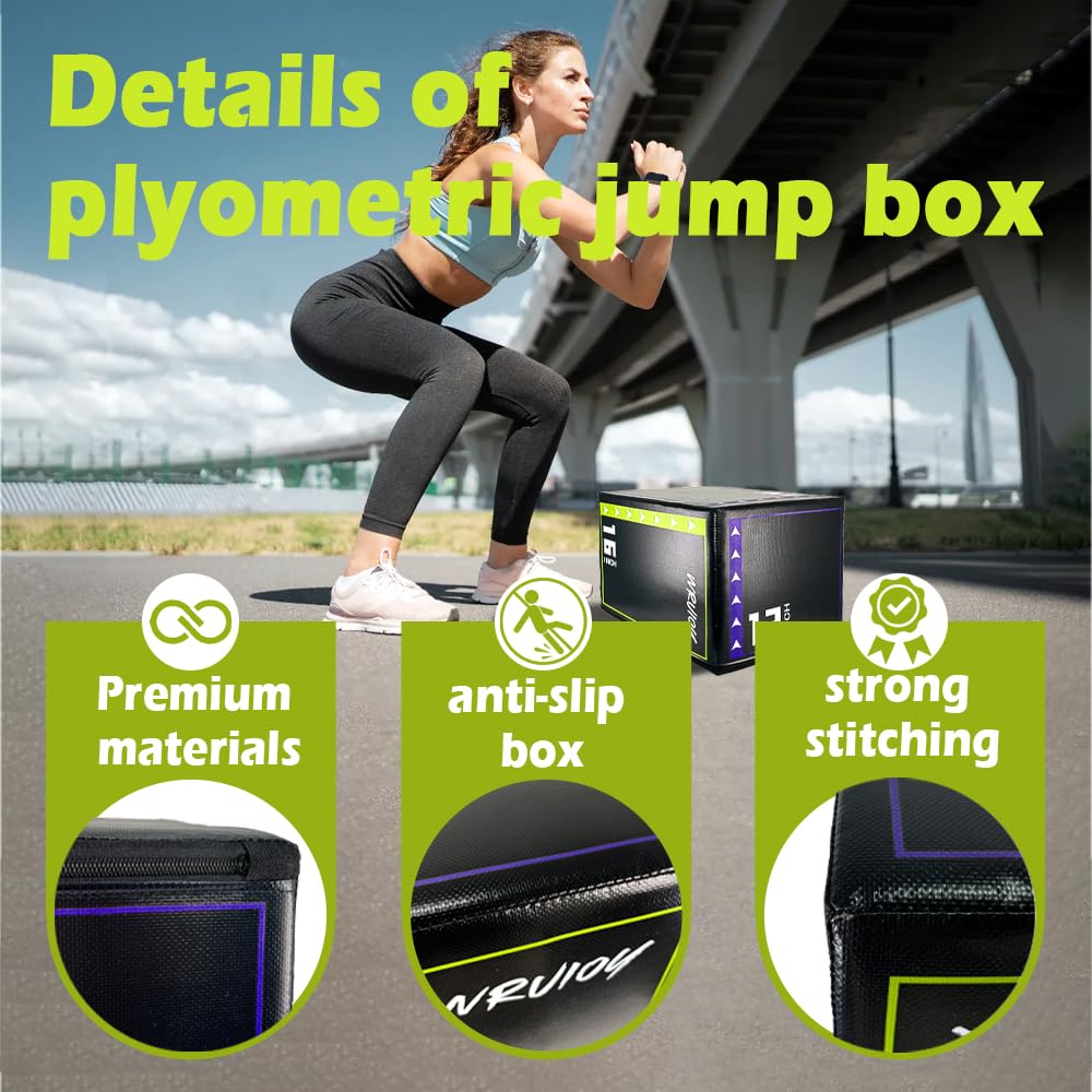 3-in-1 Non Slip Foam Plyometric Jump Box R46538