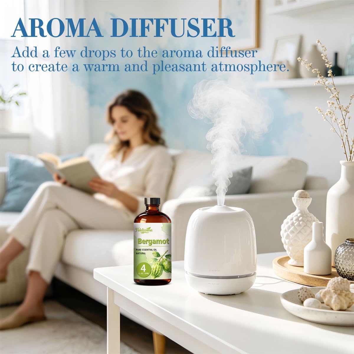 Essential Oil Set, 4 Scents with Glass Dropper G99154