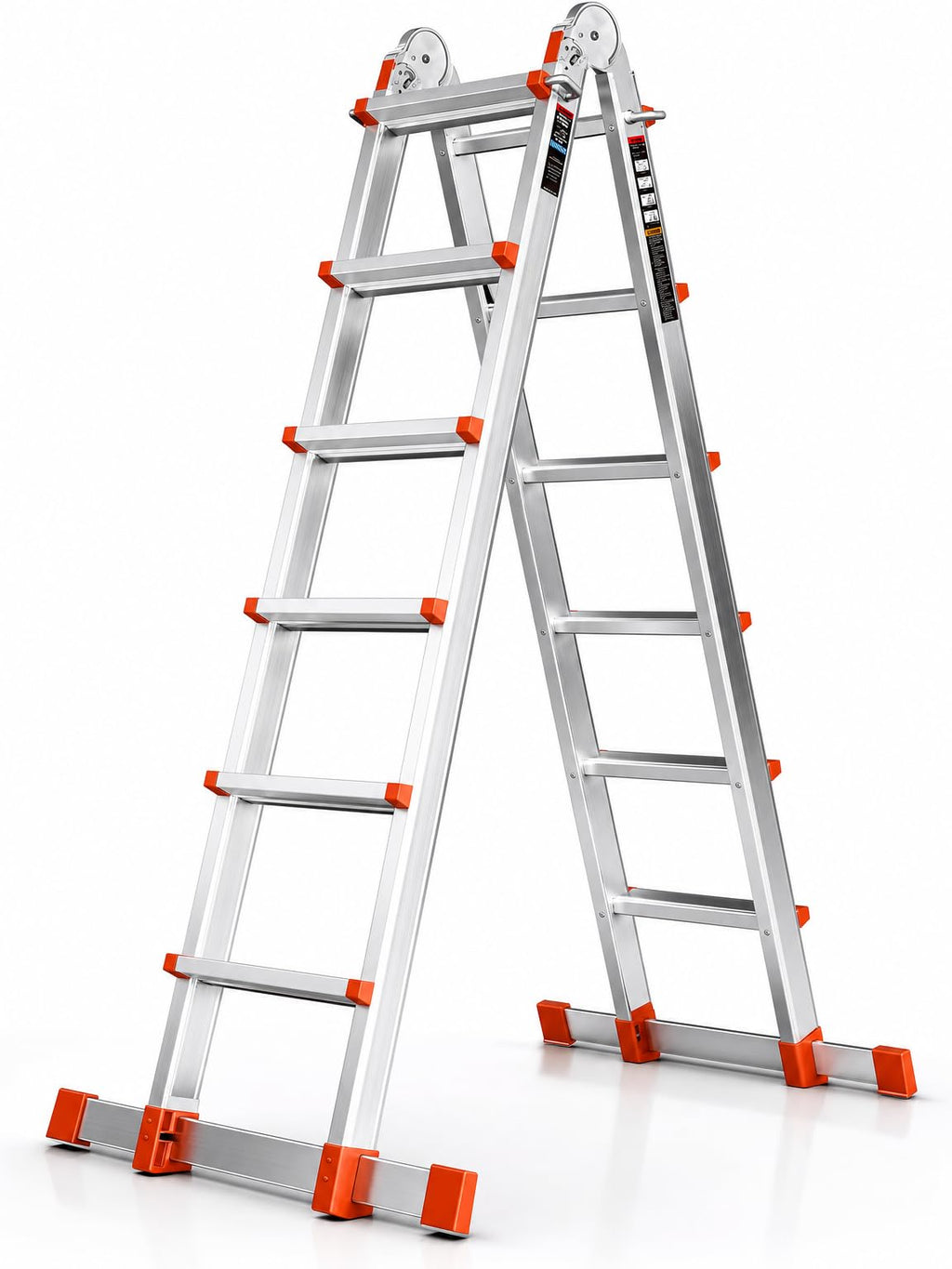 Telescoping Ladder, 22.5 Ft A Frame Anti-Slip Multi Position Y39101