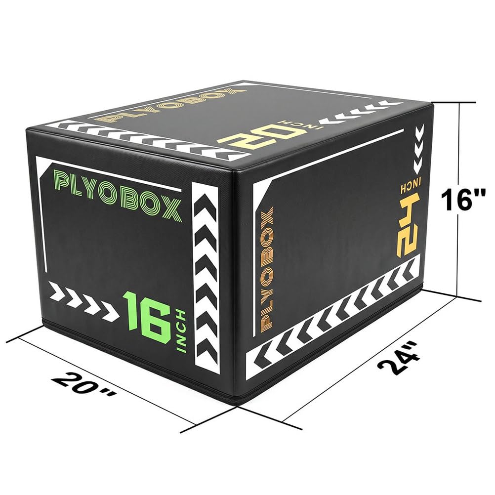 3-in-1 Foam Plyometric Jump Box, 16/20/24 Inch I391