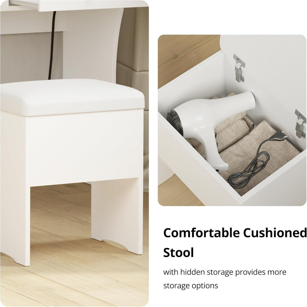 Vanity Desk with Charging Station Y75972