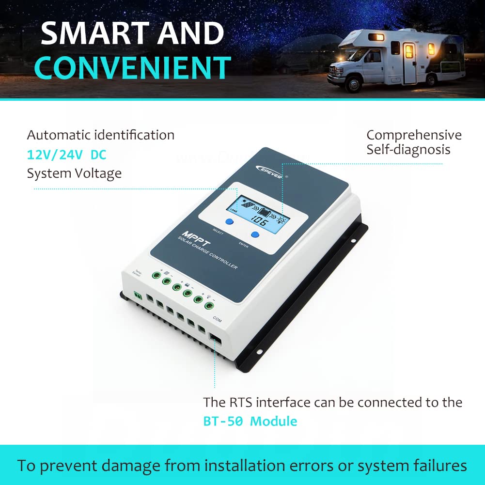 30A MPPT Solar Charge Controller 12V / 24V with LCD Display D5973