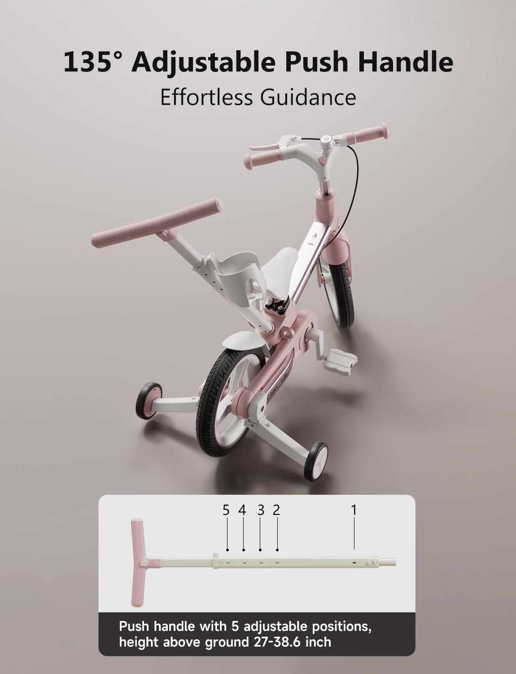 6 in 1 Toddler Bike with Push Handle M876