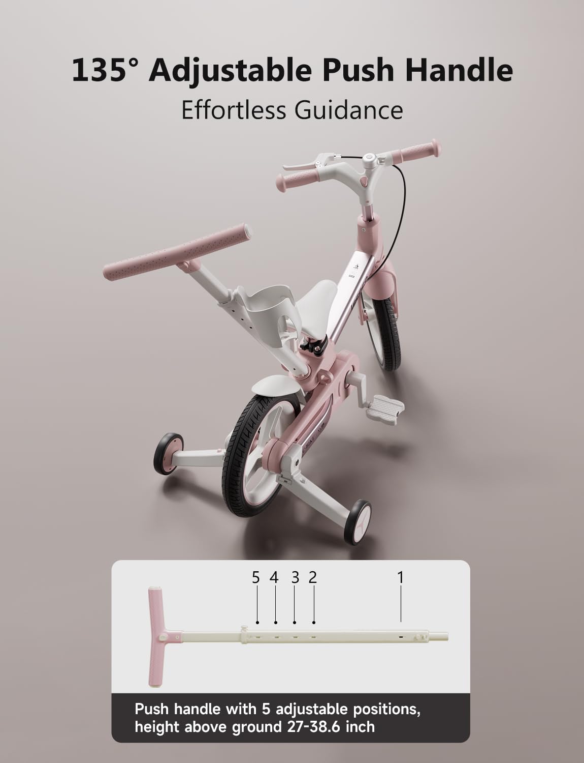 6 in 1 Toddler Bike with Push Handle M876
