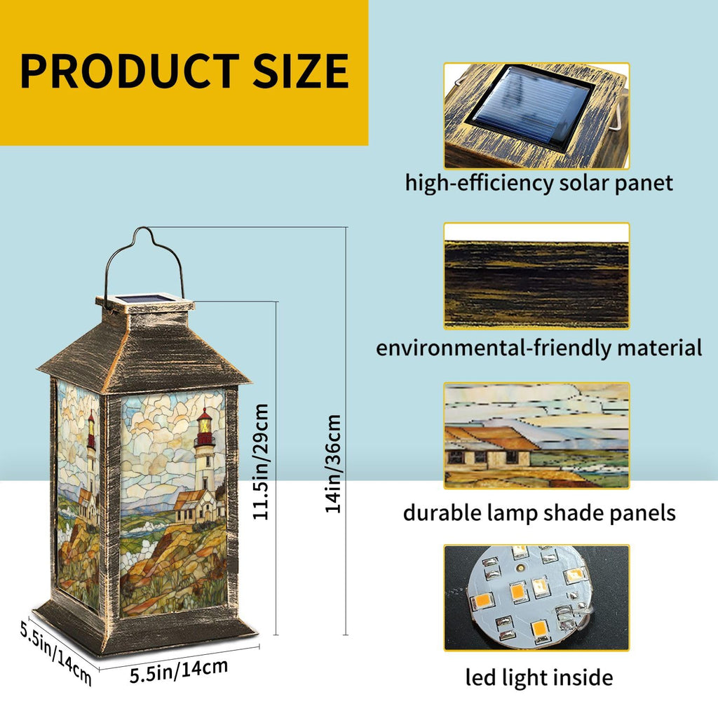 Solar Powered Outdoor Waterproof Hanging Lantern 1 Pack D46988