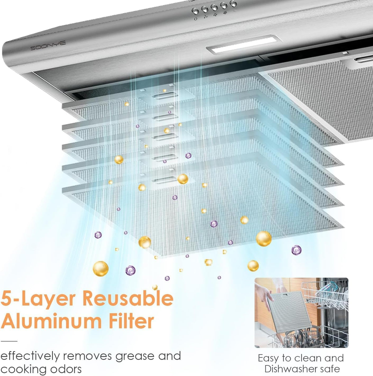 30 inch Stainless Steel Under Cabinet Range Hood R4508