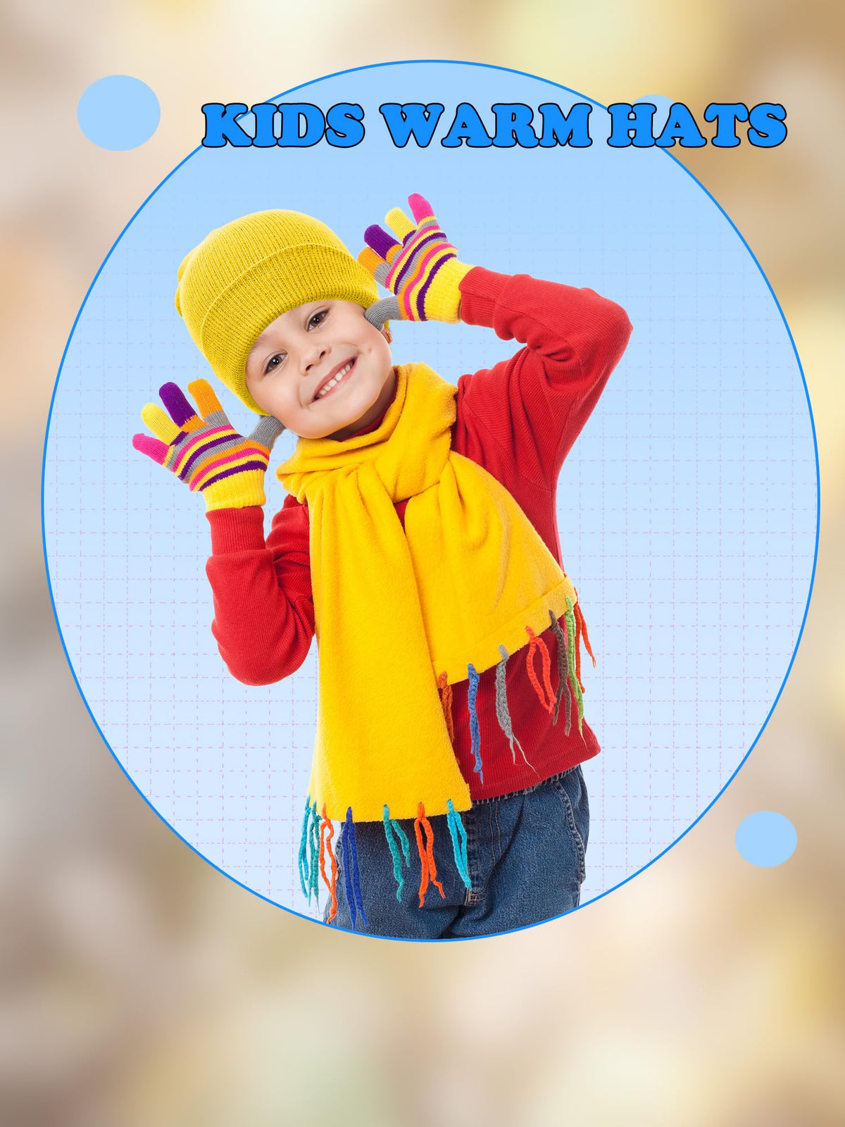 30 Pack Kids Winter Knit Beanies B9498