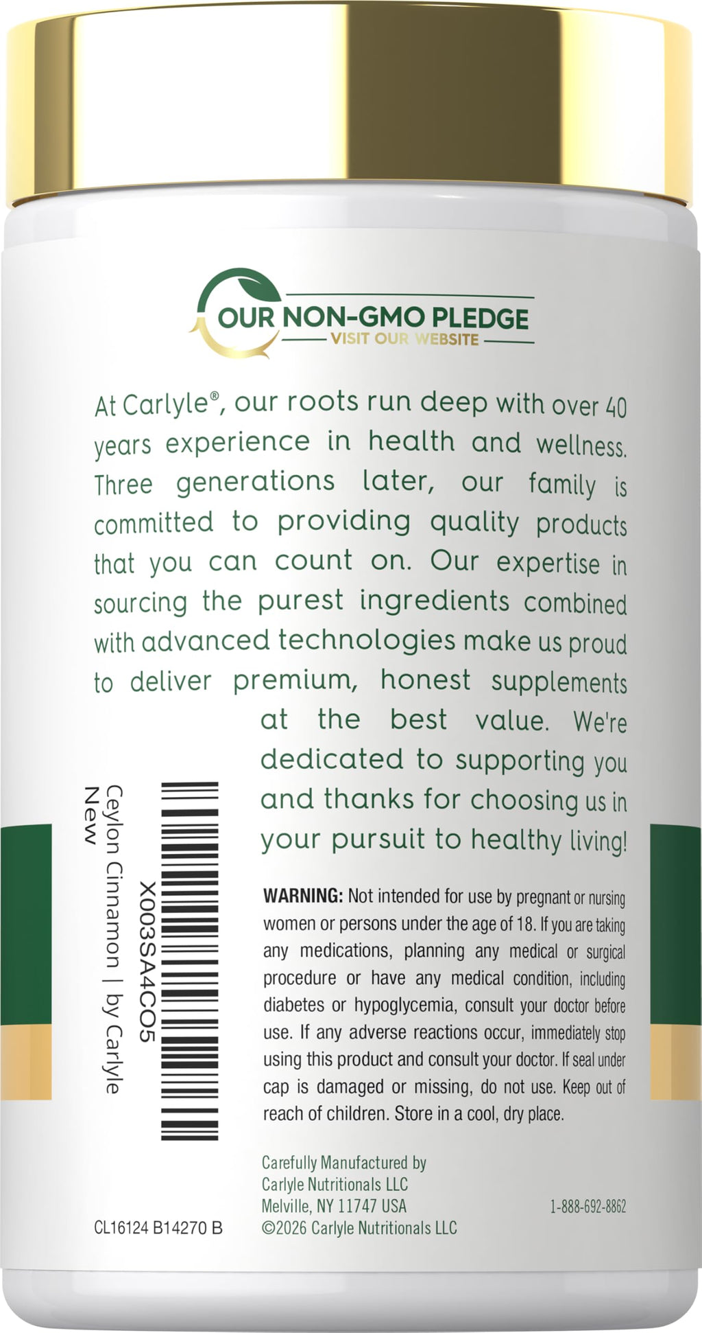 Cinnamon Capsules 120 Count C40549