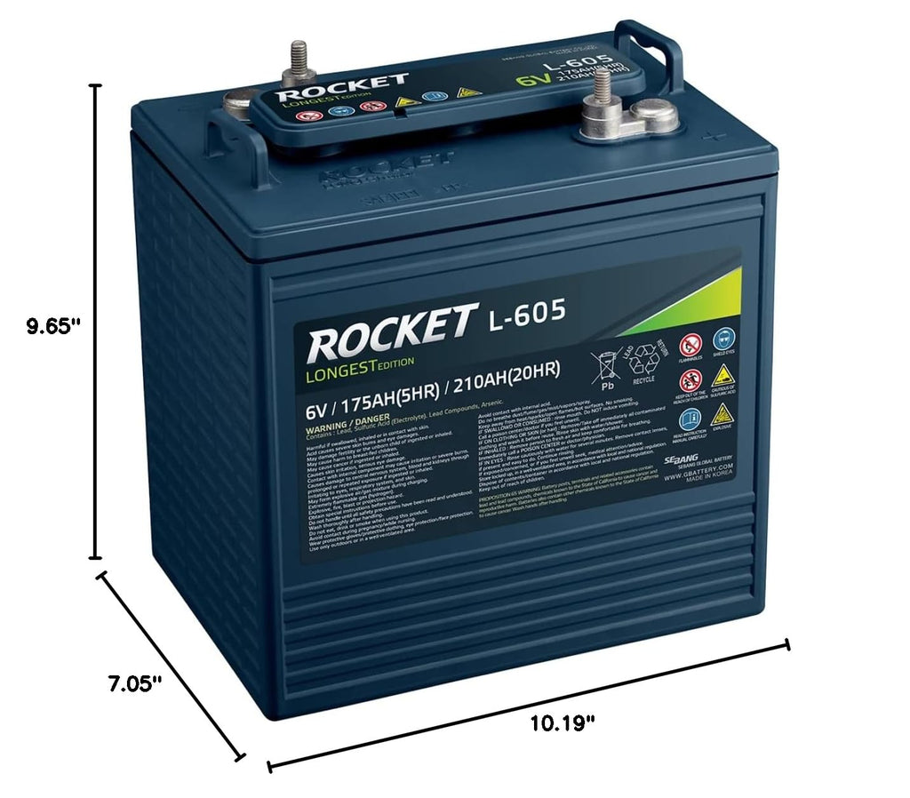 6V 210Ah Golf Cart Battery Set of 4 W890796