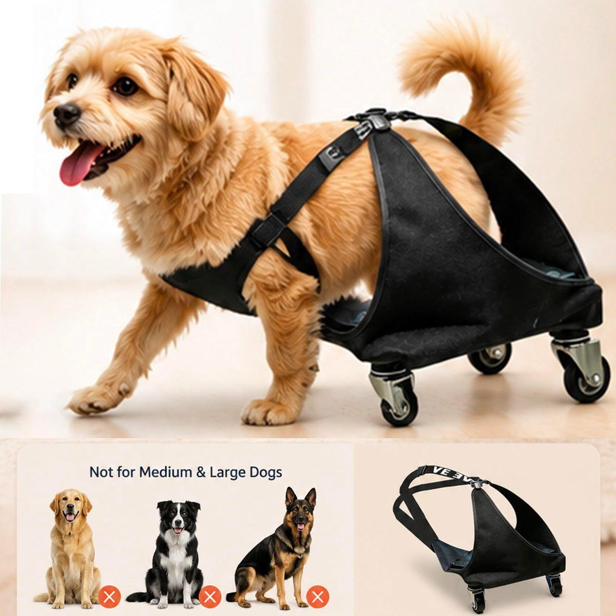 Small Dog or Cat Wheelchair for Back Legs C4446