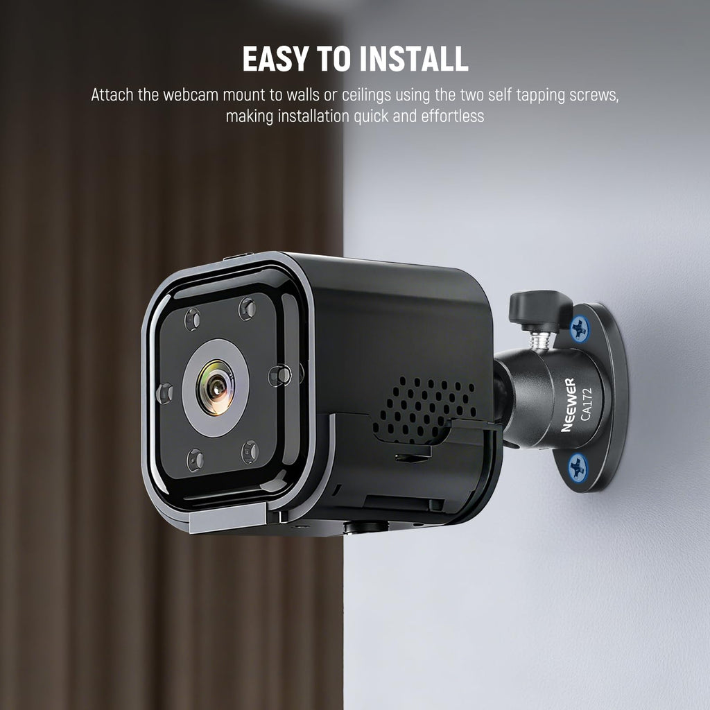 Webcam Wall Ceiling Mount Bracket, Aluminum Alloy Mini Ball Head D361510