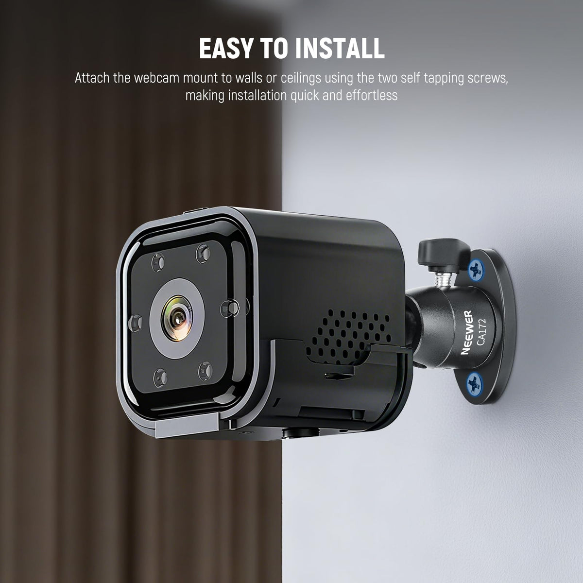 Webcam Wall Ceiling Mount Bracket, Aluminum Alloy Mini Ball Head D361510