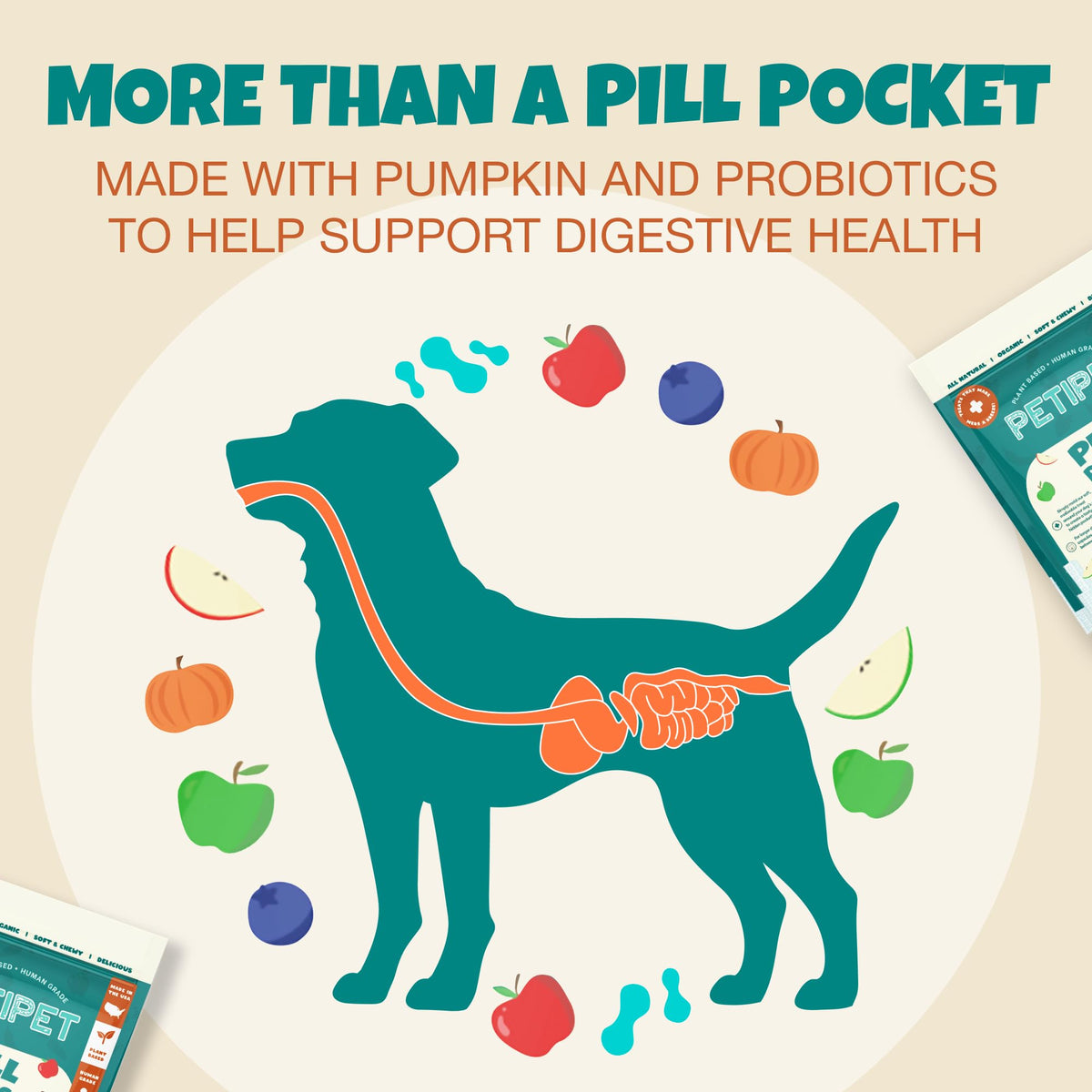 Pill Wraps for Dogs with Pumpkin and Probiotics I762