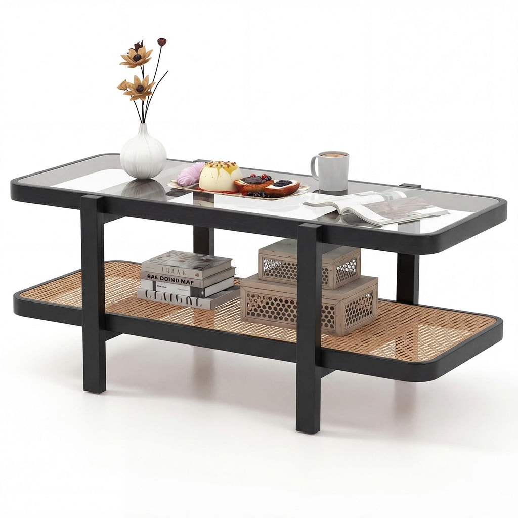 Black Rattan Coffee Table G611920