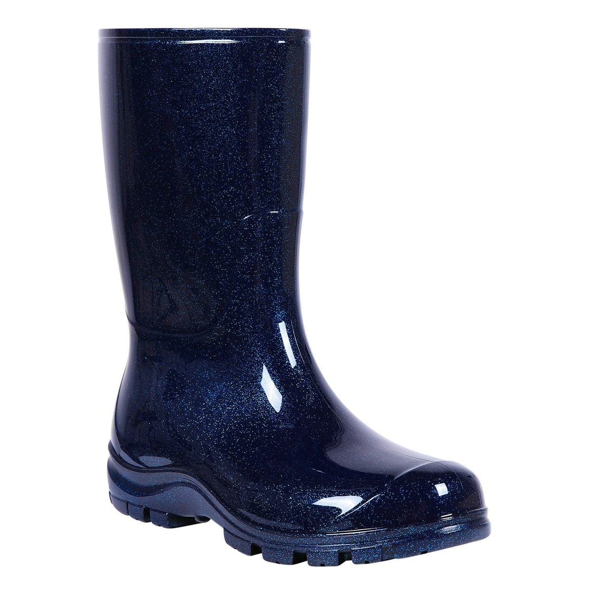Women's Mid Calf Waterproof Rubber Rain Boots X416