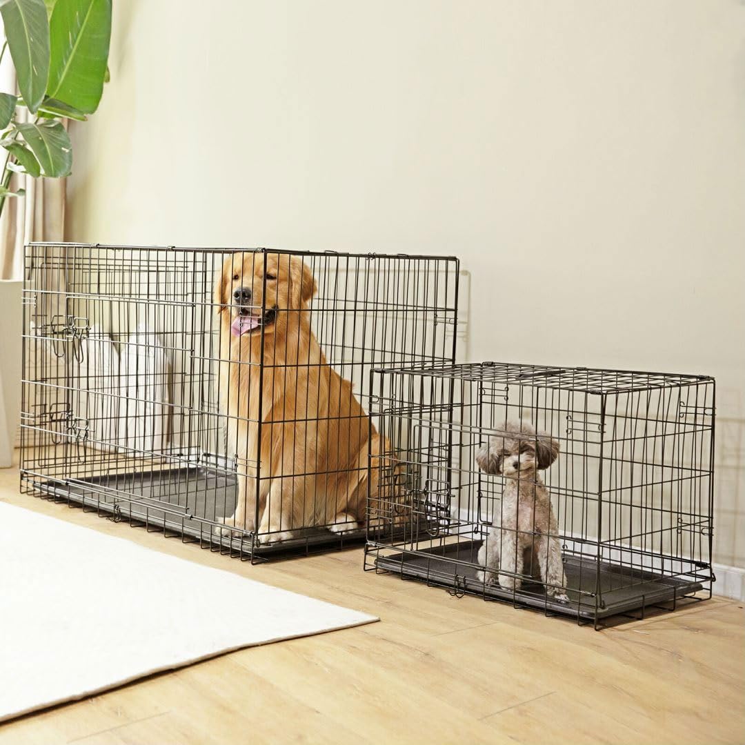 36 Inch Metal Dog Crate Kennel with Divider Panel L89922