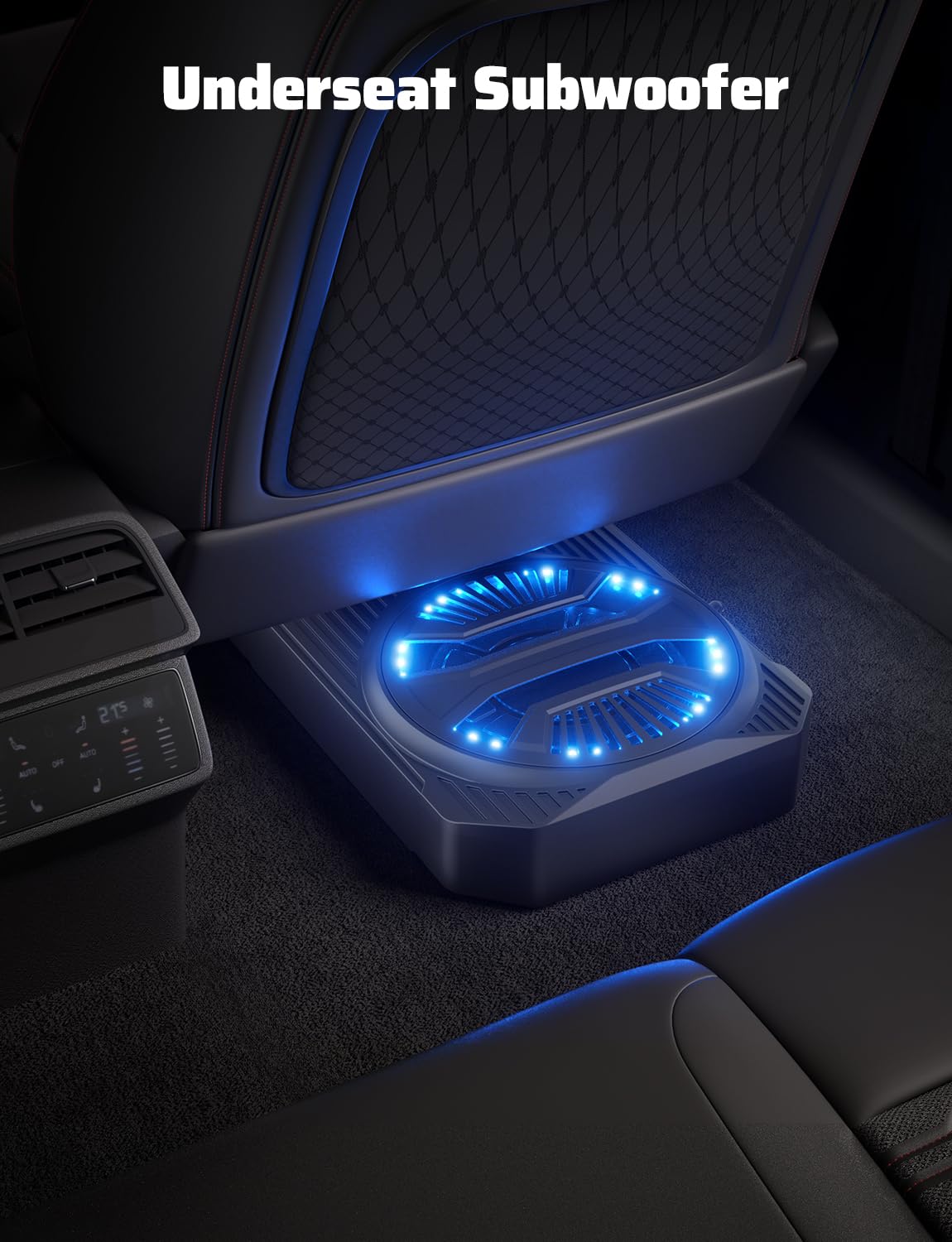 10" 2000W Underseat Car Subwoofer with RGB Lights H712