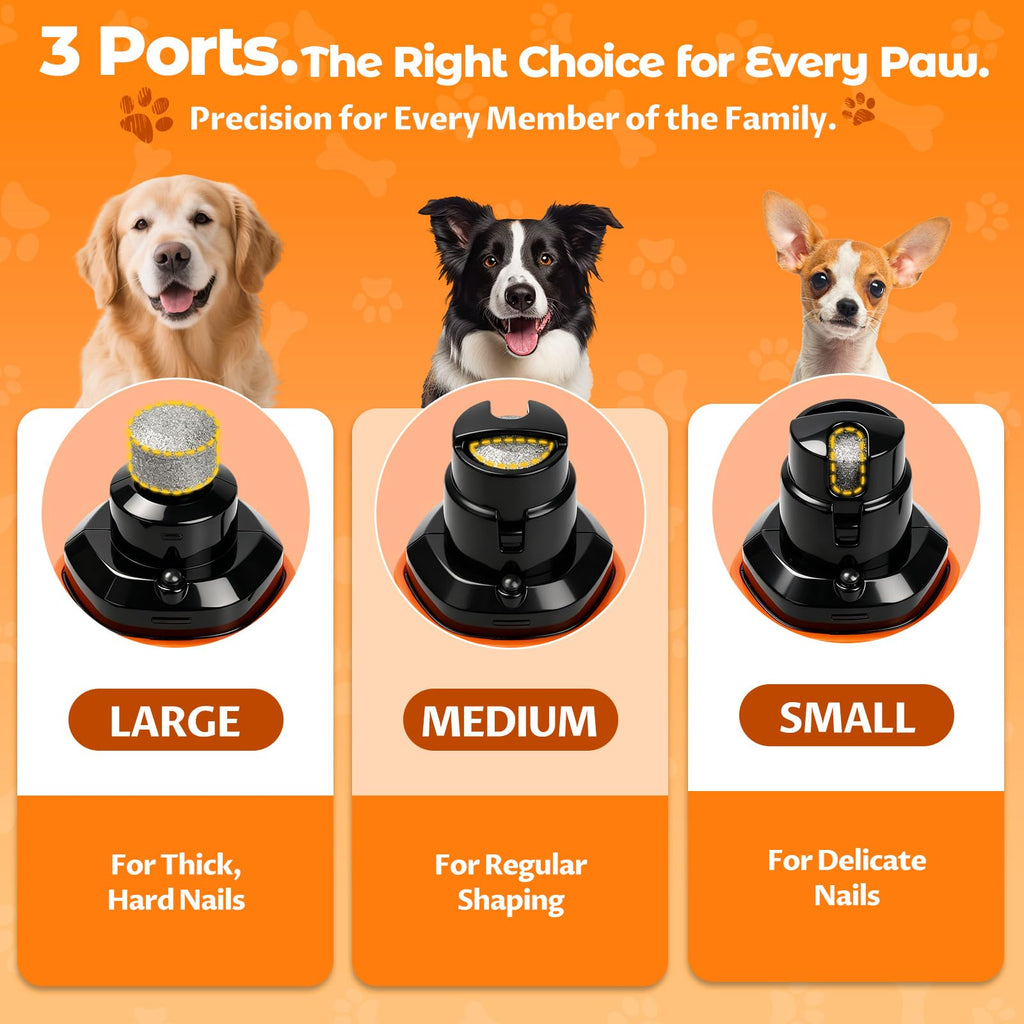 Dog Nail Grinder, Quiet 3-Speed with LED & Safety Guard O435058