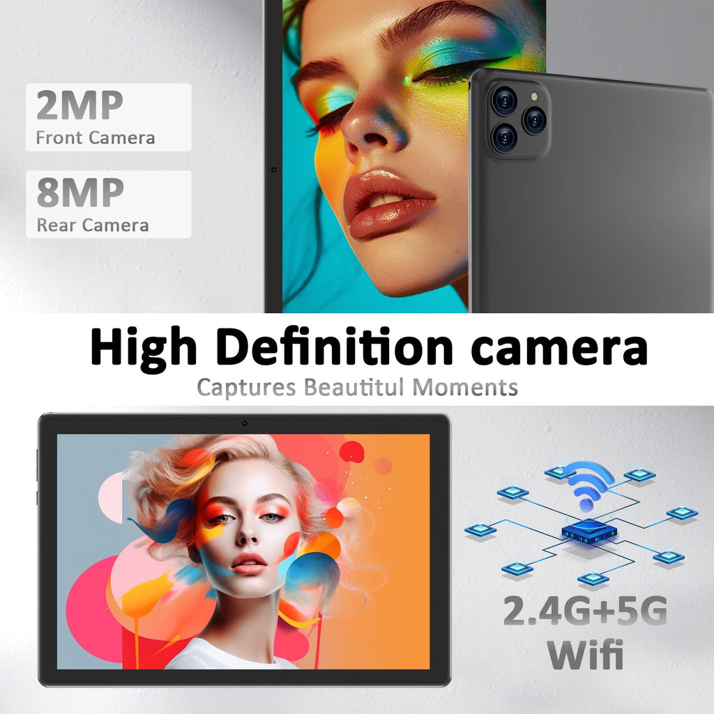 Android 15 10 Inch 18GB RAM 128GB ROM Tablet with Keyboard Case Mouse Stylus P94912