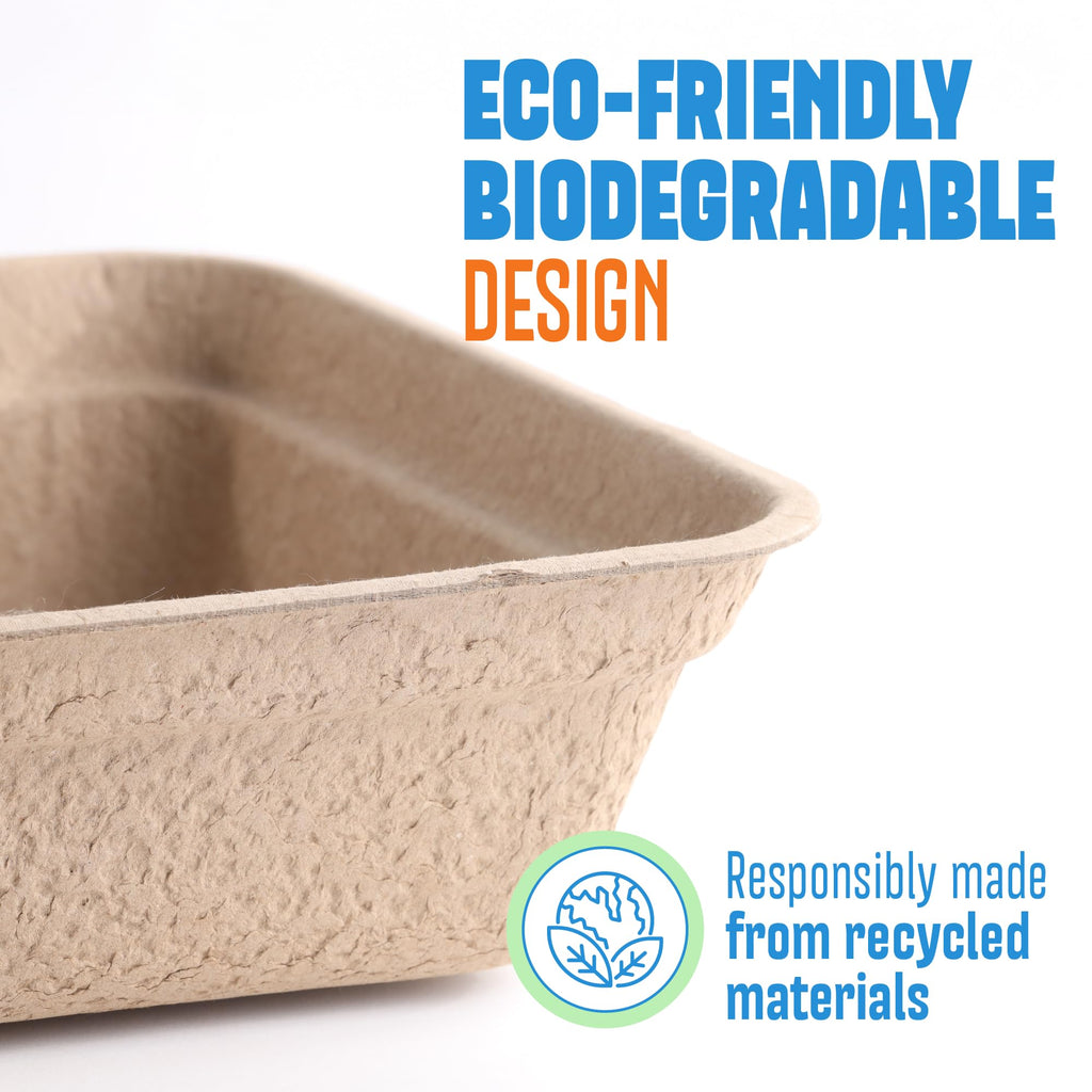 Large 6 Pack Leak Resistant Disposable Cat Litter Boxes D32647