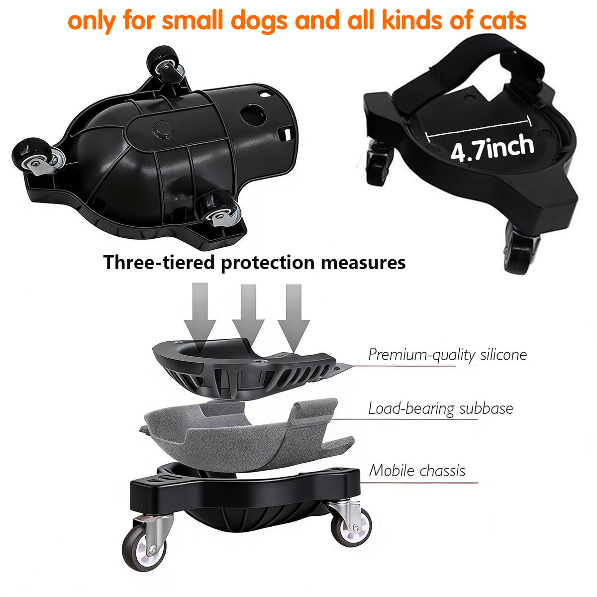 Small Dog or Cat Wheelchair for Back Legs C4446