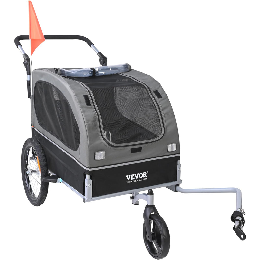 Dog Bike Trailer 2-in-1 Pet Stroller Bicycle Carrier U936