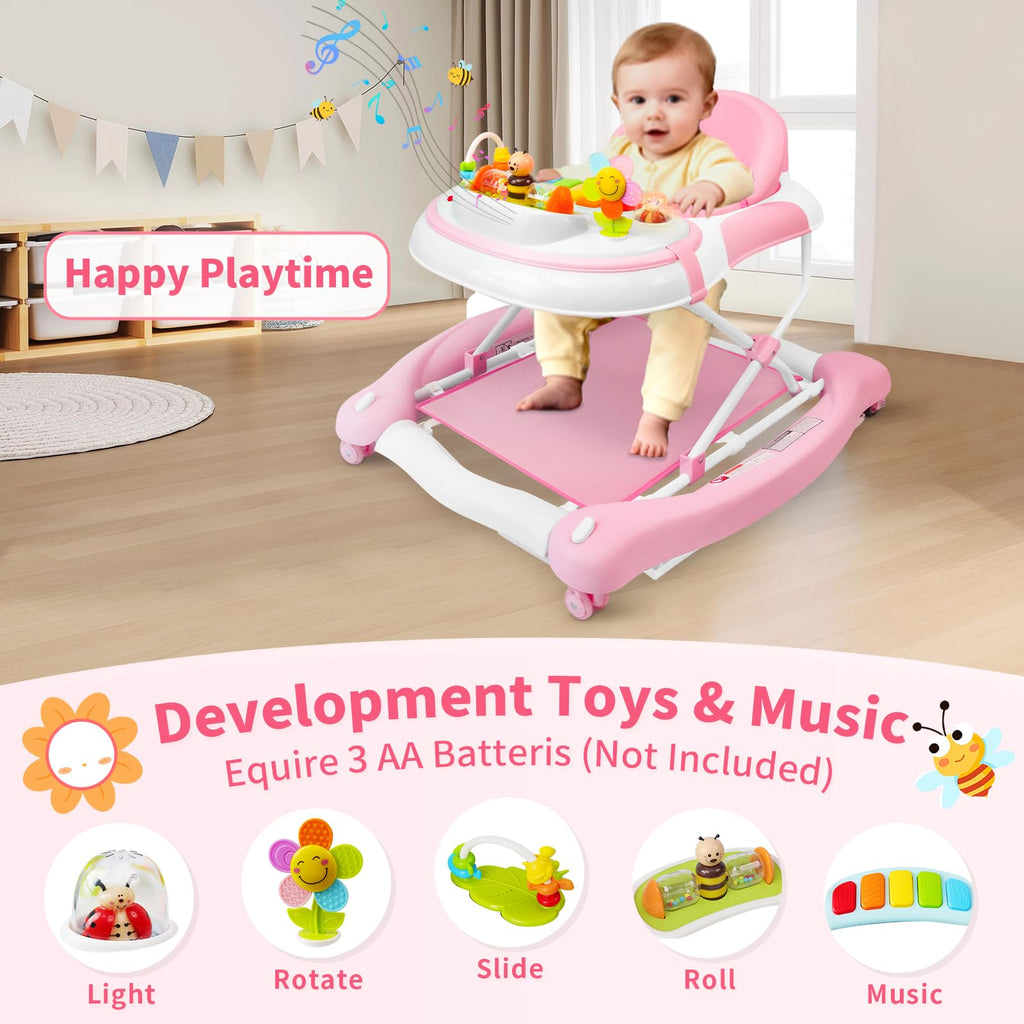 5 in 1 Foldable Baby Walker with Wheels and Bouncer N49223