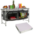Folding Camping Table with Storage P750403