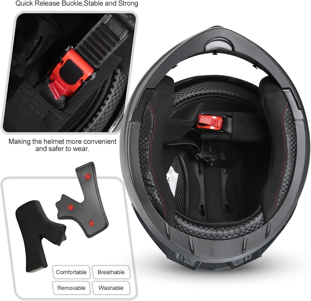 Adult Modular Flip-up Motorcycle Helmets L511715
